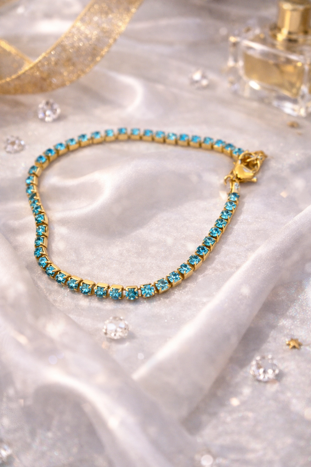 Aqua Tennis Bracelet